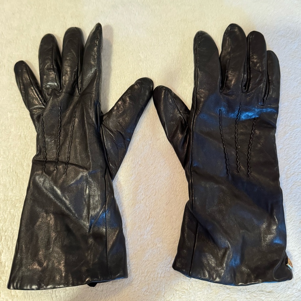 Cole Haan Women’s Genuine Leather and Cashmere Gloves